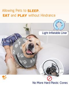 Collar de recuperación para perros con diseño de donut, con almohada suave para el cuello, alternativa al collar de <span class=keywords><strong>vergüenza</strong></span>, para la cicatrización de heridas postoperatorias, venta al por mayor - Product Image 4