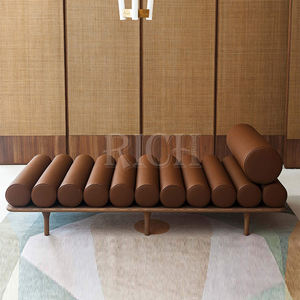 आधुनिक रेक्लीयर चेयर डिजाइन सिंथेटिक चमड़े के साथ ठोस लकड़ी के पैर अवकाश सोफे बिस्तर के साथ घर विला रहने वाले कमरे के होटल का उपयोग - Product Image 2