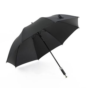 Paraguas Plegable Negro Minimalista de 8 Varillas con Apertura Automática, Protección Solar y Contra la Lluvia, de Nailon, para Viajes, Uso Adulto, Semiautomático, de Fibra de Vidrio - Product Image 6