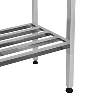 Table de travail pliable en acier inoxydable pour cuisine commerciale, fabrication, marché fermier et présentation de produits en gros