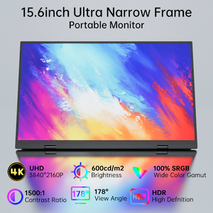 Oem/ODM 15.6 inch 4K Màn hình rộng xách tay màn hình <span class=keywords><strong>LCD</strong></span> 600nits HDR tất cả kim loại cơ thể dưới Gấp thiết kế mở rộng màn hình máy tính xách tay - Product Image 3