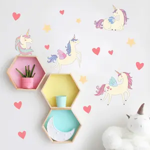 New Unicorn Decals Wallpaper For Kid's Cartoons Home Living Room Decoration It 's Fancy Wall Paper Roll