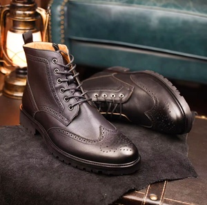 Mocassins de bureau pour hommes en cuir véritable, à enfiler, à bout fermé, antidérapants, imperméables, légers, à motif floral, evergreen - Product Image 4