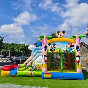 Château gonflable Yuedong Combo à double piste avec toboggan sec, piscine et thème de <span class=keywords><strong>parc</strong></span> d'attractions - Product Image 3