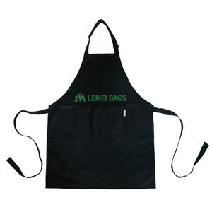 Wholesale Waterproof Restaurant Kitchen Cooking Apron with logo Custom Cotton Polyester Man Woman Black Blank <strong>Bib</strong> - Product Image 1