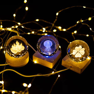 <span class=keywords><strong>Lampe</strong></span> de nuit 3D boule de cristal <span class=keywords><strong>Lumino</strong></span> sculpture à l'intérieur avec socle en bois LED <span class=keywords><strong>lampe</strong></span> d'astronomie créative pour la maison bureau chambre table - Product Image 5
