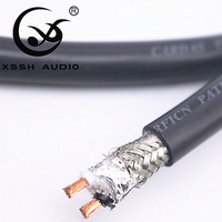 Câble audio HIFI DIY YIVO XSSH, 2 conducteurs en cuivre pur avec gaine en PVC noir, câble audio RCA XLR pour haut-parleur et moniteur de studio