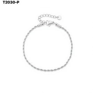 Amy Amy Fashion <b>Anklet</b> Stainless Steel <b>Silver</b> Plated Classic Style Women's Gift Jewelry T2030 - Product Image 1