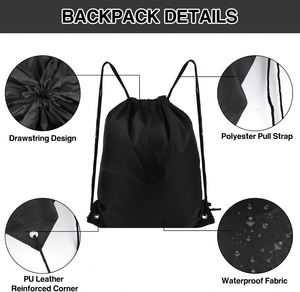 <b>Drawstring</b> <b>Backpack</b> Sports Gym Bag Storage Bags for Gym Traveling - Product Image 2