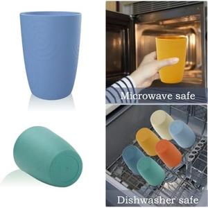 Gobelets en paille de blé Homienly Gobelets en plastique Gobelet incassable <span class=keywords><strong>Verres</strong></span> à <span class=keywords><strong>eau</strong></span> réutilisables allant au lave-vaisselle (<span class=keywords><strong>12</strong></span> OZ) - Product Image 6