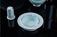 Vaisselle en céramique de luxe, ensemble de 29 pièces, de Style léger, avec bols, ensemble personnalisable, cadeau pour la maison, 3101