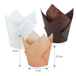 Vente en gros de moules à cupcakes en papier tulipe de qualité alimentaire pour la pâtisserie de Noël, design personnalisé - Product Image 5