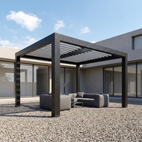 Systèmes de toiture à lamelles motorisées bioclimatiques automatiques pour l'extérieur, pergola en aluminium