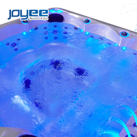 JOYEE Spa extérieur personnalisé pour 6 personnes, bain à remous avec hydro-massage, piscine spa avec panneau Balboa, éclairage LED, certifié CE, OEM&ODM