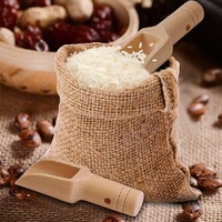 Petite cuillère en bois de hêtre massif pour lait en poudre, sel de bain, thé/café, mini-cuillère doseuse pour sel de bain