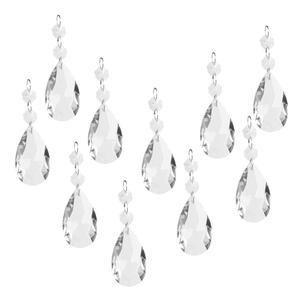 10x38mm lampadario di cristallo chiaro prismi pendenti sfere per decorazioni Decorative appese eleganti decorazioni di cristallo - Product Image 1