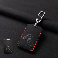 Housse de clé de voiture en cuir à 4 boutons pour Renault Duster Captur Clio Logan Megane 1 2 3 Koleos Scenic Nema Fluence Zoe Accessoire