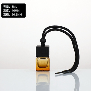 8ml Colored Car Perfume Hanging <strong>Bottle</strong> Perfume Square Glass <strong>Bottle</strong> <strong>Diffuser</strong> <strong>Bottle</strong> with Black Wood Cover - Product Image 6
