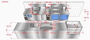 Plan de travail en acier inoxydable <span class=keywords><strong>d</strong></span>écoupé sur mesure, réfrigérateur-congélateur commercial <span class=keywords><strong>avec</strong></span> bar à <span class=keywords><strong>eau</strong></span> pour thé au lait, jus et cocktails - Product Image 6
