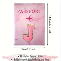 Porte-passeport en cuir PU rose mignon, étui de protection pour passeport, porte-passeport de voyage pour femmes et hommes