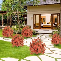 Décoration Topiaire Ensembles Royaux Décorations Suspendues en Plastique Champagne Runner Eucalyptus IFG Dahlia Mousse Florale pour Fleurs Artificielles