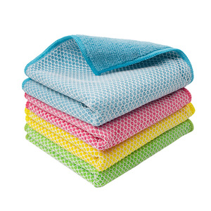Double Sided Mesh Cleaning <b>Cloth</b> Extra Large Thickened For Kitchen Dishwashing With Foaming <b>Absorbent</b> Rectangle Solid Color - Product Image 2
