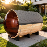 Meilleures ventes : Sauna extérieur en cèdre rouge/cèdre d'Ohio avec vue panoramique, sauna à vapeur sèche