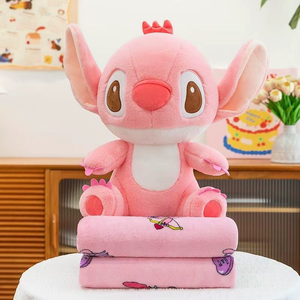 Almohada de Viaje y Manta 2 en 1 con Diseño de Stitch de Dibujos Animados, Manta <span class=keywords><strong>para</strong></span> Aire Acondicionado de Coche, Mantas <span class=keywords><strong>para</strong></span> Siesta, Regalos <span class=keywords><strong>para</strong></span> Niños - Product Image 6