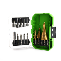 Jeu de forets coniques à cannelure droite Unibit titane HSS pour le perçage de tubes métalliques et de feuilles, 3 pièces