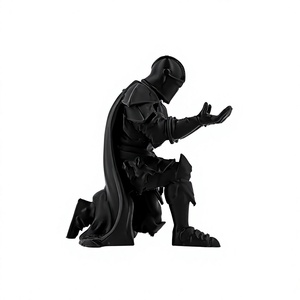 Porte-stylo Chevalier Médiéval Imprimé en 3D 2026, Statue de Guerrier Noir et Argent, Organisateur de Bureau Créatif, Décoration de Bureau, Cadeau de Papeterie - Product Image 3