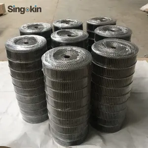 1mm 12mm 304 316 316L 310S Stainless Steel Wire Mesh Flat Ladder Conveyor Belt For Sale
