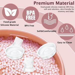 ملحقات بديلة لمضخة الثدي الكهربائية متوافقة مع مومكوزي V2/V1، تتضمن صمامين على شكل منقار البط وحجابيتي سيليكون - Product Image 3