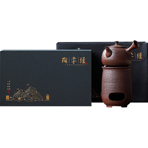 Réchaud à charbon en poterie rustique avec poignée latérale, pour service à thé, portable, pour camping en extérieur, foyer de chauffage pour thé - Product Image 5
