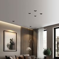 Spot lumineux Led noir encastrable pour le plafond, avec technologie Cob, circulaire, éclairage d'intérieur, idéal pour une Boutique