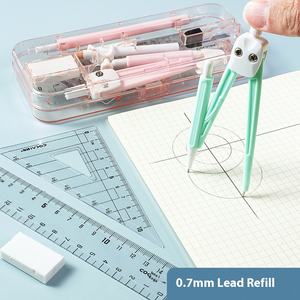Papelería plástico dibujo multifuncional calibre Circular matemáticas brújula Escuela Primaria regla conjunto para estudiante - Product Image 6