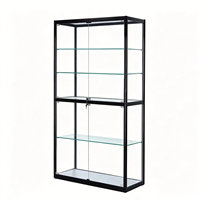 Vitrine de présentation pour figurines de collection avec éclairage LED, présentoir en verre pour figurines d'action, meuble de comptoir pour boîtes mystères, bijoux et jouets