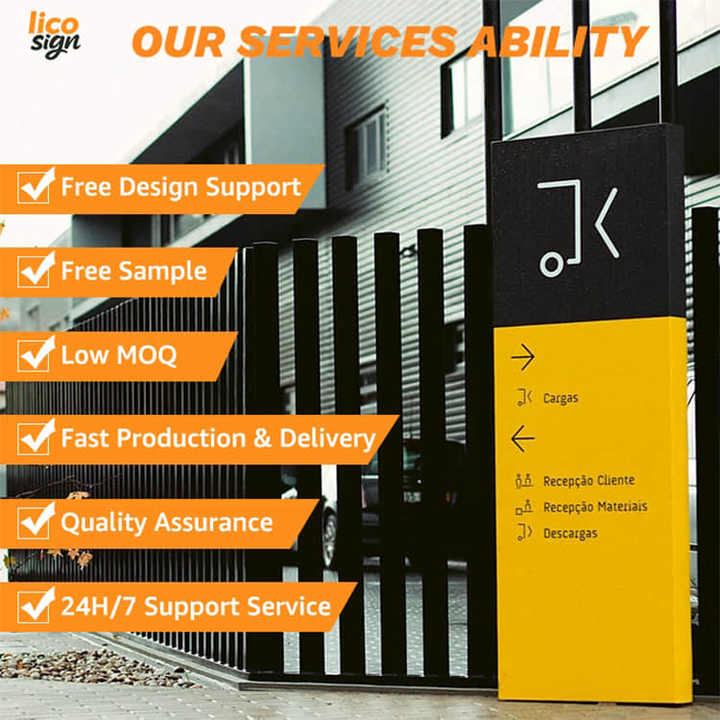 Custom Double-sided  Wayfinding Sign with Led Display ScreenPylon Sign for  Airport  Mall Garage Guide and Pillar Signage System