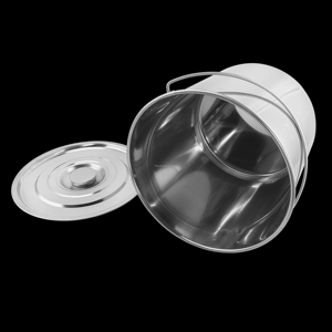 Cubo de Acero Inoxidable con Tapa, Diseño Moderno para Uso en la Cocina - Product Image 4