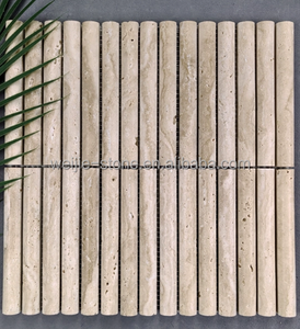 Mosaïque en marbre travertin beige 3/5 x 6 pouces, à rainures empilées, pour la décoration murale de la salle de bain et de la cuisine - Product Image 2