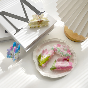 ที่หนีบผมอะคริลิคของผู้หญิงกิ๊บหนีบผมอะคริลิครูปขอบหยักสำหรับผู้หญิงความคิดสร้างสรรค์ที่ไม่เหมือนใคร - Product Image 1