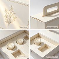 Boîte cadeau en papier avec poignée personnalisée pour emballage cadeau multifonctionnel pour les fêtes