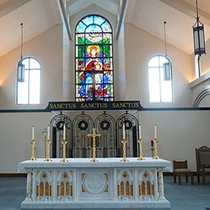 Iglesia religiosa Mesa <span class=keywords><strong>de</strong></span> altar <span class=keywords><strong>de</strong></span> sacrificio <span class=keywords><strong>de</strong></span> piedra <span class=keywords><strong>de</strong></span> mármol blanco antiguo - Product Image 3