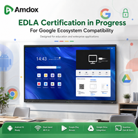 Amdox ES Ultra 65/75/86/98 Inch 4K All-in-One Digital Interactive Whiteboard Smart LCD Flat Panel Aluminum Alloy Frame 48MP AI