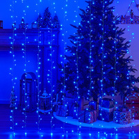 Fabrik führte Licht Fischernetz Eiszapfen Twinkle Lichterkette für Motiv DIY Outdoor Indoor Vorhang Weihnachts baum Party Hochzeit Wand dekoration