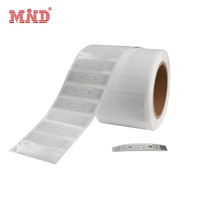 Muestra gratis pegamento fuerte autoadhesivo de largo alcance pasivo 70x14mm UHF UCODE 8/UCODE 9 Chip RFID etiqueta adhesiva etiqueta