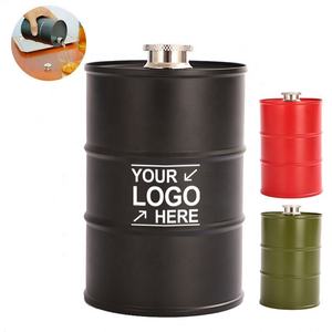 Pot à vin créatif en acier inoxydable de gros d'usine Pot à vin cylindrique avec logo personnalisé Tambour à essence de grande capacité Tambour à vin - Product Image 1