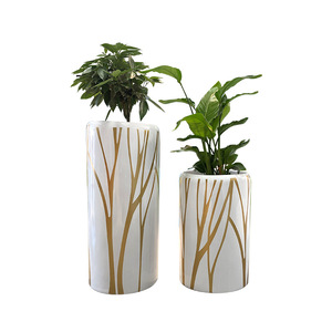 Macetas Circulares Modernas de Fibra de Vidrio MAYJOE para Decoración de Plantas Verdes en Centros Comerciales - Product Image 5