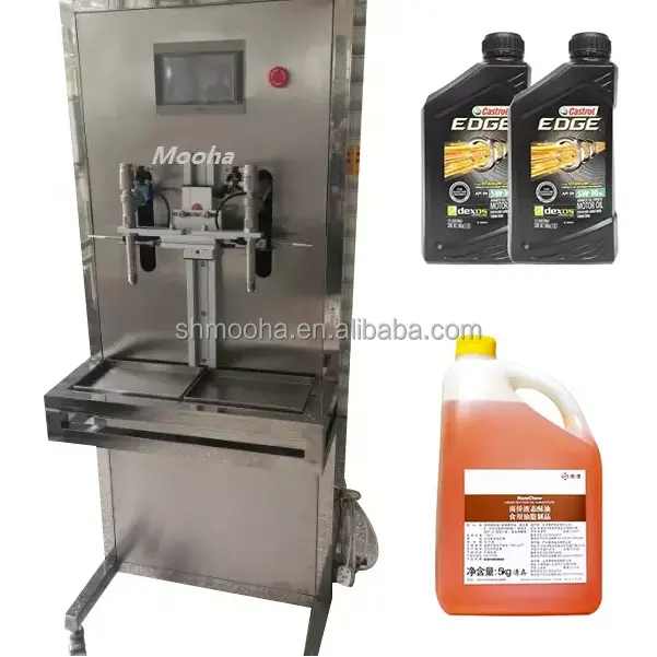 Detergent Liquid Cleaner Bottling Machine Pesticide Fluid Weighing Barrel Filling Machine Cooking Olive Oil Canning Filler