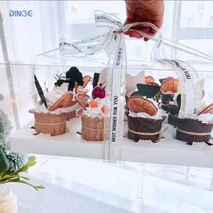 Rõ Ràng Dài <span class=keywords><strong>Muffin</strong></span> Cupcakes Hộp <span class=keywords><strong>Mini</strong></span> Trong Suốt 6 Cupcake Hộp Với Cửa Sổ Cho Bánh Và Cup Cake Cupcakes Hộp - Product Image 2