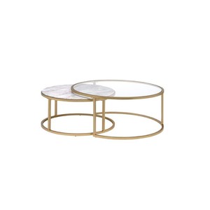Cross-border best-selling round coffee <b>table</b>, simple home use, sofa <b>side</b> <b>table</b>, custom living room <b>glass</b> coffee <b>table</b>, light - Product Image 4